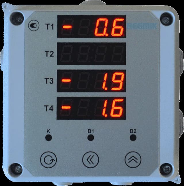 Vierkanaliges Temperaturmessgerät zur Wandmontage И4