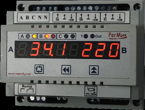 Gerät zum Schutz gegen Spannung, Strom und Temperatur in 3-Phasen-Schaltungen UZ2